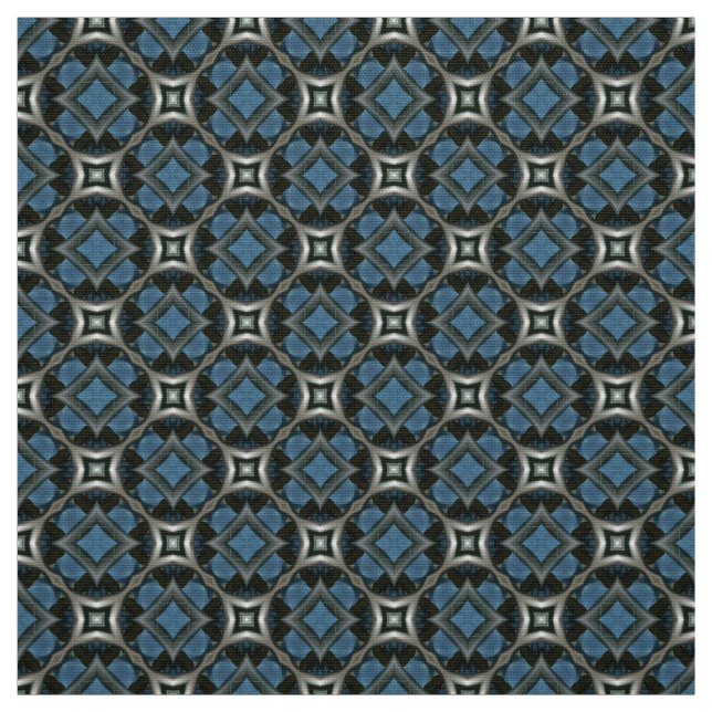 Glitch2 Möbelstoff in Grau und Blau Stoff (Muster)