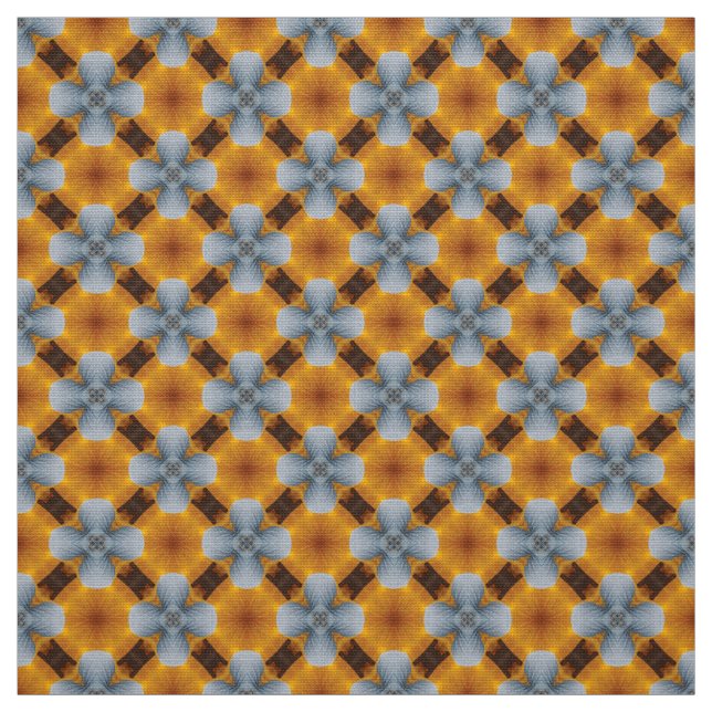 Glitch2 Mobiliar aus braunem Cyan Stoff (Muster)