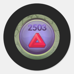Glitch Achievement hübsche Raffinerieklasse Runder Aufkleber