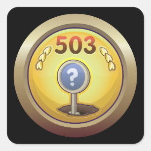 Glitch Achievement löst glücklichen Trap-Duster au Quadratischer Aufkleber