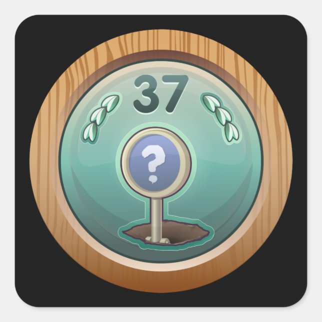 Glitch Achievement Zackenfalle Triggerator Quadratischer Aufkleber (Vorderseite)