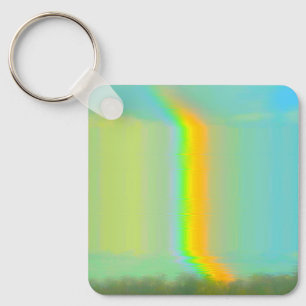 Glitch Aesthetic Rainbow Dream Schlüsselanhänger