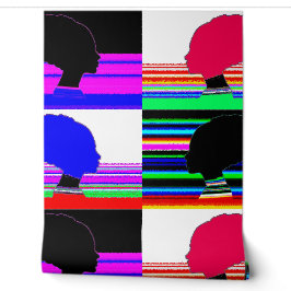 Glitch Afro Profile – Pop Art Wallpaper Tapete