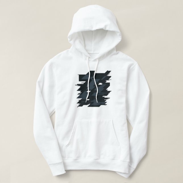 Glitch-Art Herren Basic Kapuzenpullover  Hoodie (Design vorne)