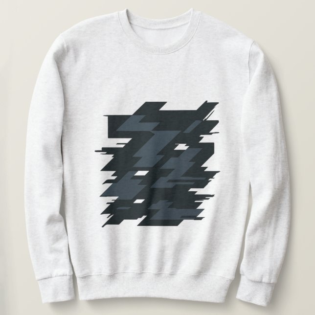 Glitch-Art Herren Basic Sweatshirt (Design vorne)