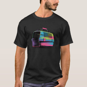 Glitch-Art-Tiertransporter Hund Rettung Hunde Katz T-Shirt