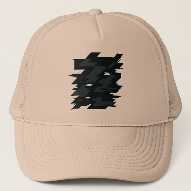 Glitch-Art-Trucker-Hut Truckerkappe (Vorderseite)