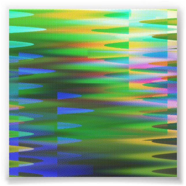 Glitch Art Vaporwave Ästhetische Analogfehler Fotodruck (Vorne)