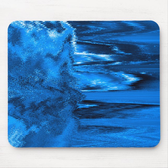 Glitch Blue Mousepad (Vorne)