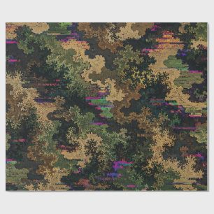Glitch Camo Armee Geschenkpapier