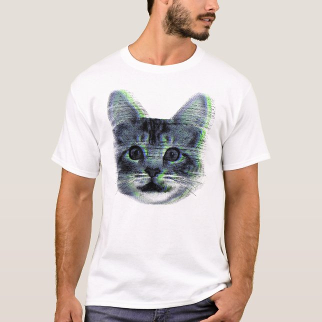Glitch cat T-Shirt (Vorderseite)