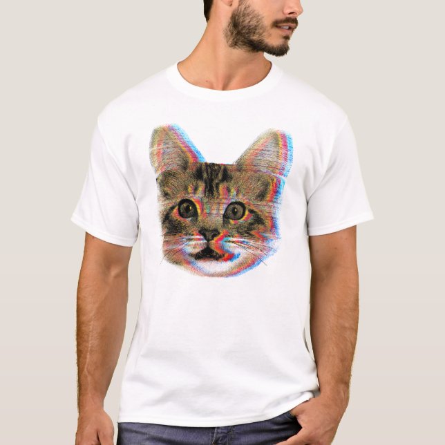 Glitch cat v2 T-Shirt (Vorderseite)
