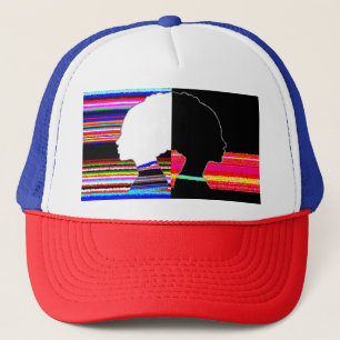 Glitch Contrast Profiles – Pop Art Trucker Cap Truckerkappe
