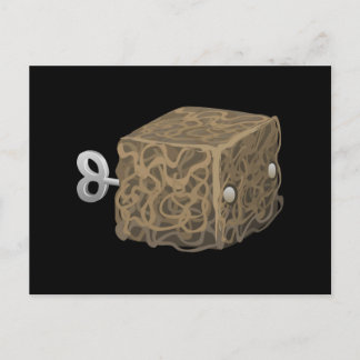 Glitch dustbunny cubimal postkarte