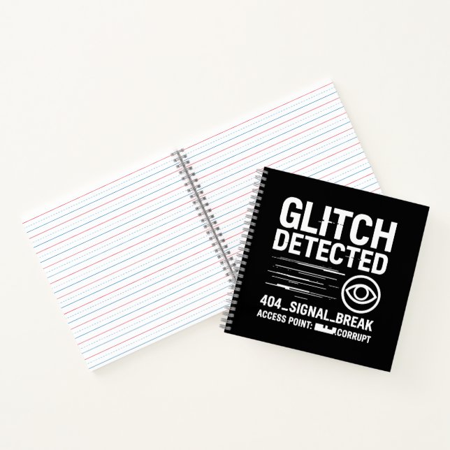 GLITCH ERKANNT - Beschädigte Signalübertragung Notizbuch (Innenseite)