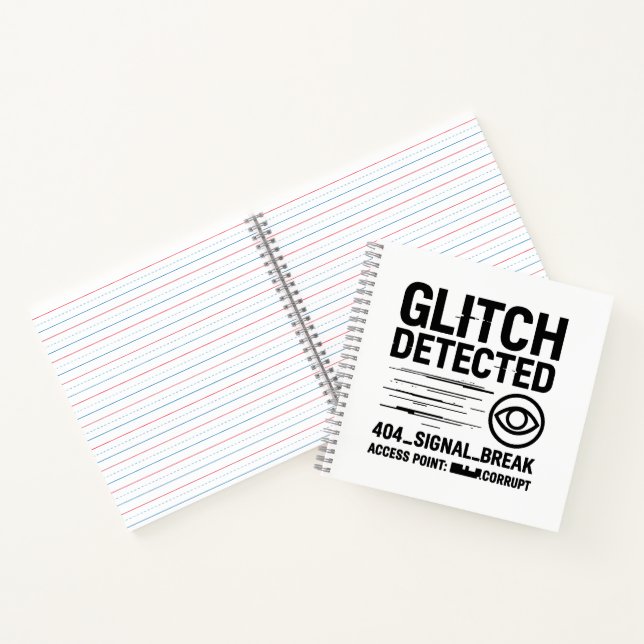 GLITCH ERKANNT - Beschädigte Signalübertragung Notizbuch (Innenseite)