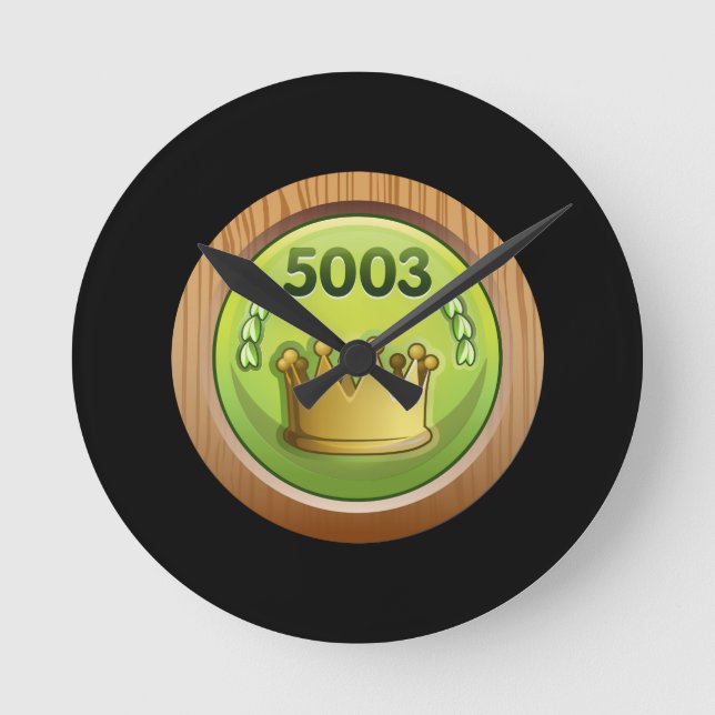 Glitch: Errungenschaftsritter Runde Wanduhr (Vorderseite)