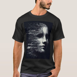 Glitch Essence - Abstraktes digitales Portrait-T-S T-Shirt