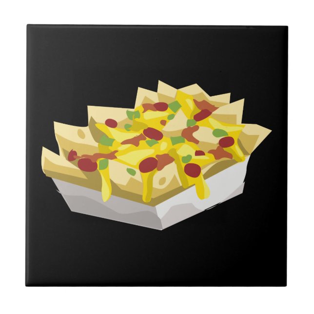 Glitch Food hungrig nachos Fliese (Vorderseite)
