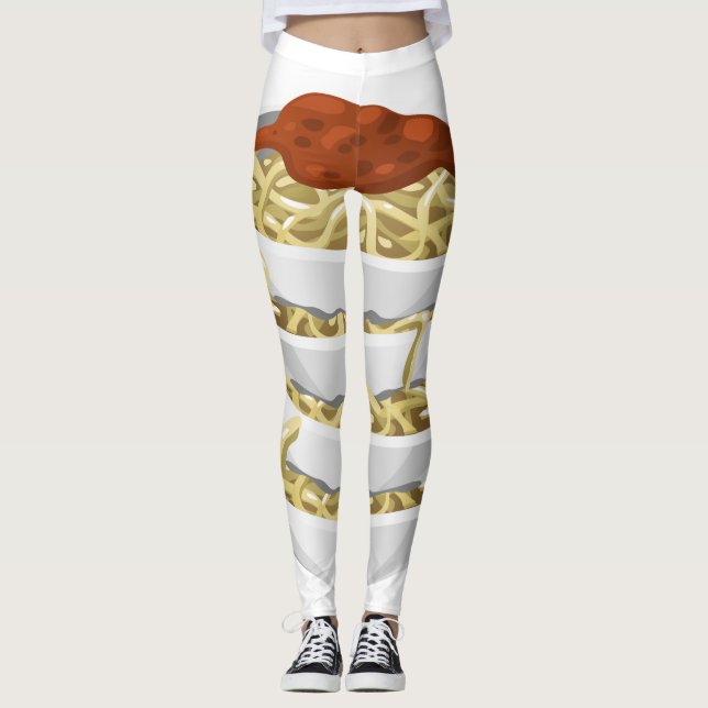 Glitch Food leckere Pasta Leggings (Vorderseite)
