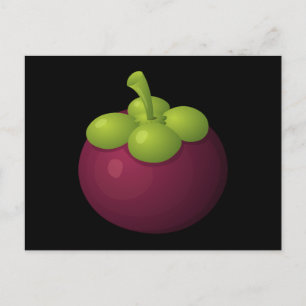 Glitch Food Mangosteen Postkarte