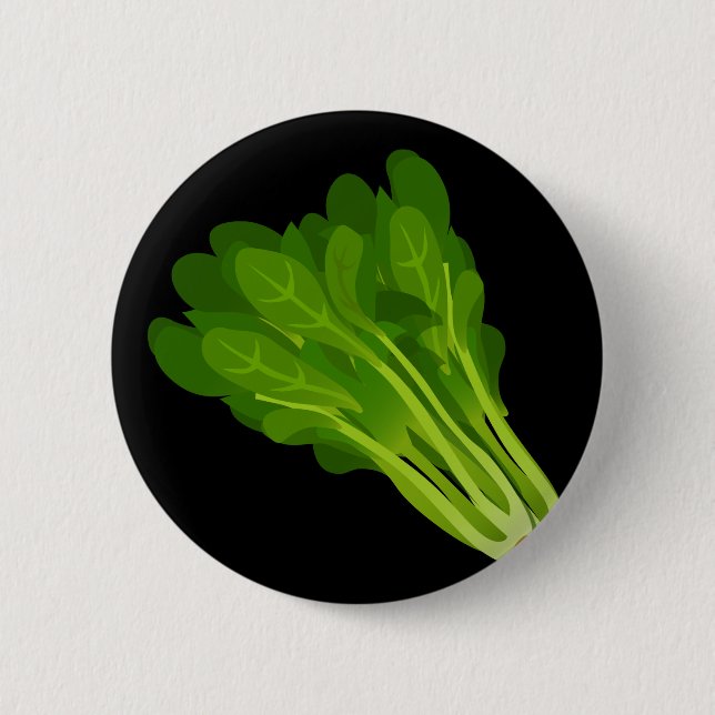 Glitch Food Spinat Button (Vorderseite)