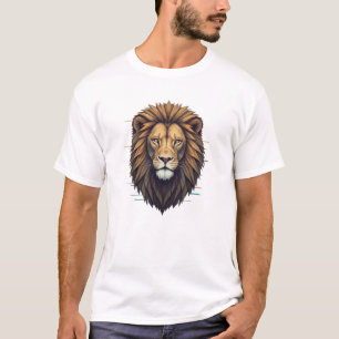 Glitch Geometrie: Avant-Garde-Löwe-T - Shirt