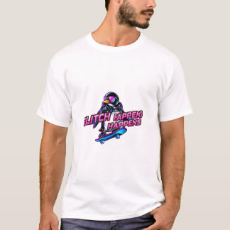 Glitch Happens Biker Penguin T-Shirt