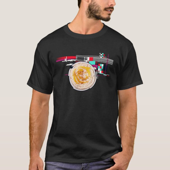 Glitch Hummus Middle Eastern Kitchen Men Women Chi T-Shirt (Vorderseite)