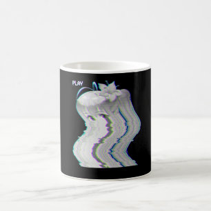 Glitch Japanese Anime Girl VHS Eboy Egirl Harajuku Kaffeetasse