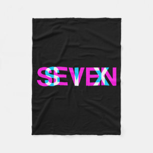 Glitch Optische Täuschung Six Seven 6 7 Meme Gen A Fleecedecke