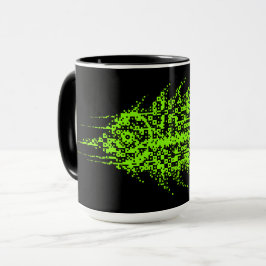 Glitch Pixel Code Fisch  Tasse