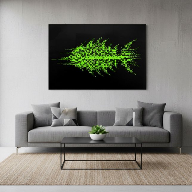 Glitch-Pixel-Code-Fisch-Wandkunst Poster (Von Creator hochgeladen)