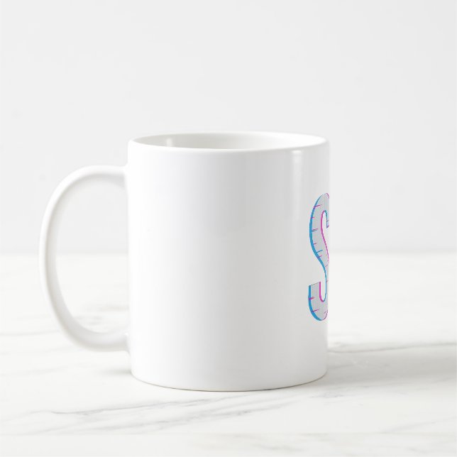 Glitch Pixel "SIP" Kaffeedesign Kaffeetasse (Links)
