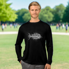 Glitch Pixel Weißer Fisch  Tri-Blend Shirt