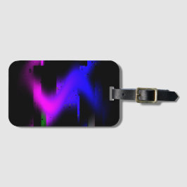Glitch Plasma Black Gepäckanhänger