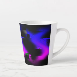 Glitch Plasma Black Milchtasse