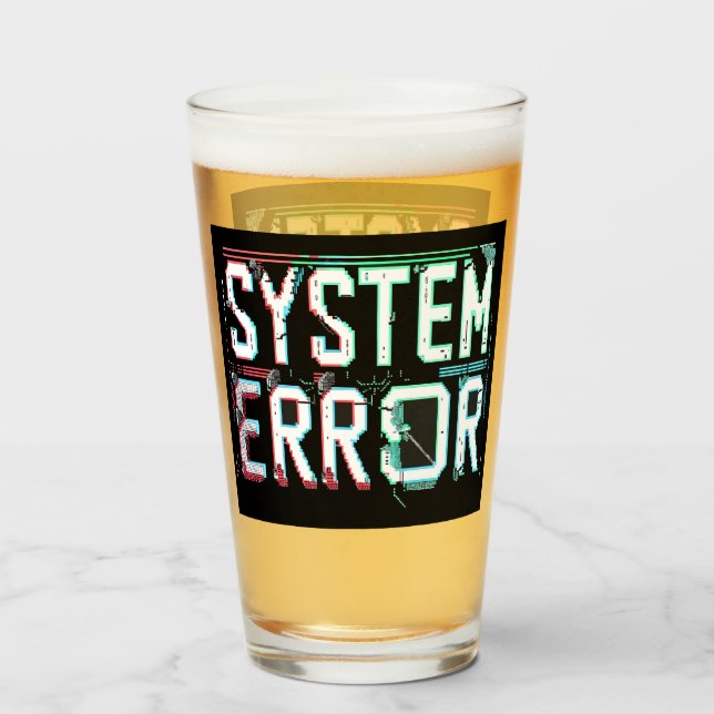 Glitch Schriftart Systemfehler, Cyberpunk-Pixel Glas (Rückseite (gefüllt))