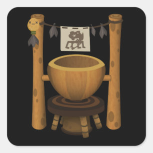Glitch Shrines npc-Schrein humbaba Quadratischer Aufkleber