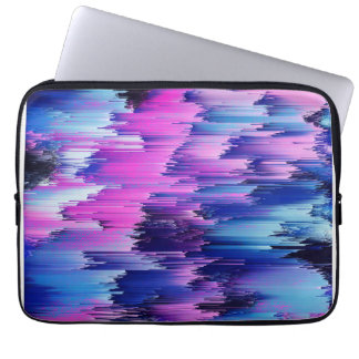 Glitch-Sonnenuntergang Abstrakte Landschaft Laptopschutzhülle