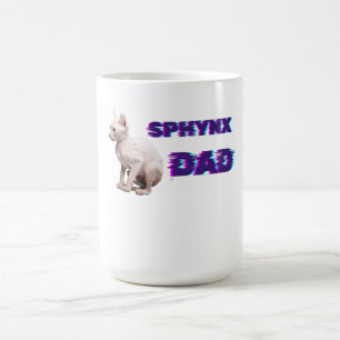 Glitch Sphynx Papa Cyberpunk haarloser Katzenliebh Kaffeetasse