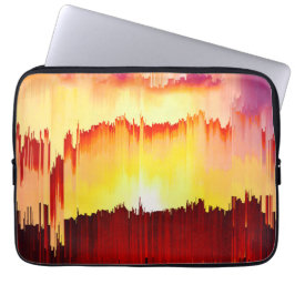 Glitch Sunset Sky Abstract Art Laptopschutzhülle