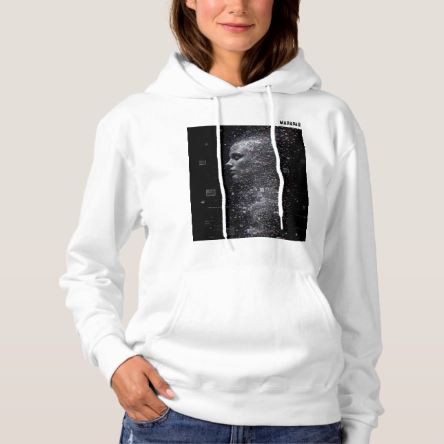 Glitch-Surrealismus Hoodie (Vorderseite)