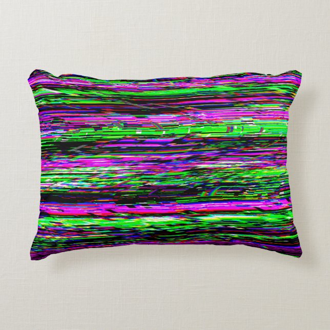 Glitch tech abstract pattern dekokissen (Vorderseite)