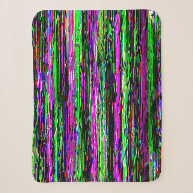 Glitch tech abstract pattern sherpadecke (Vorderseite)