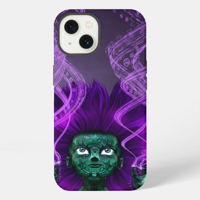 Glitch Witch Purple iPhone 6/6S Hülle (Rückseite)