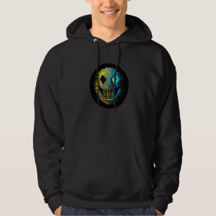 Glitchcore Digitales Gesicht - Zeitgenössische Kun Hoodie