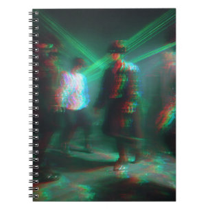 Glitchcore Laser Dance Party Notebook Notizblock