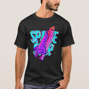 Glitchcore-Raumfähre mit Textraumschiff T-Shirt