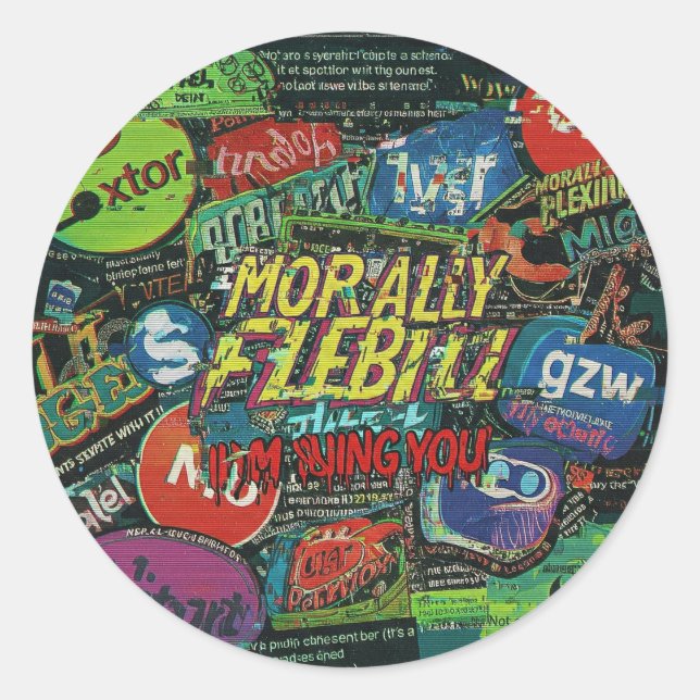 GLITCHED REALITY PATCH - Multiverse Malfunction Runder Aufkleber (Vorderseite)